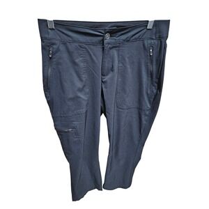 Columbia Womens Cropped Pants Black Hiking Outdoor Casual Zip Pockets
